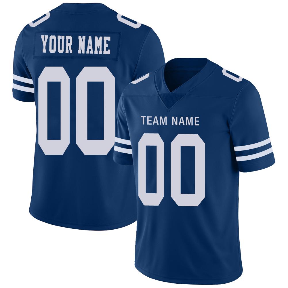 Custom D.Cowboys American Men's Youth And Women Stitched Blue Football Jerseys Personalize Birthday Gifts Jerseys - Main View