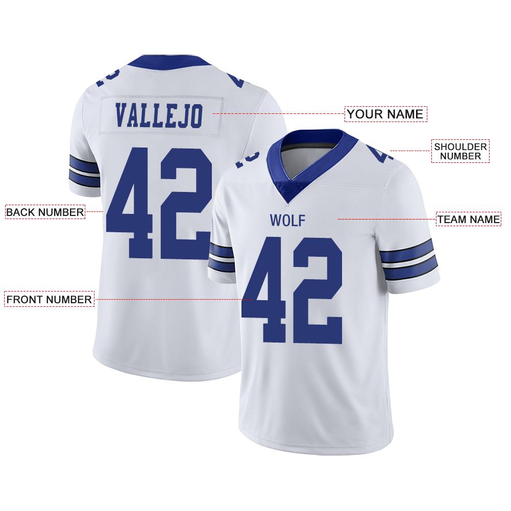 Custom D.Cowboys American Men's Youth And Women Stitched White Football Jerseys Personalize Birthday Gifts Jerseys view 2