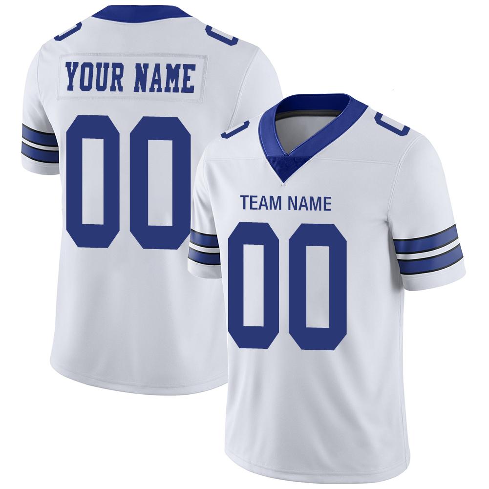 Custom D.Cowboys American Men's Youth And Women Stitched White Football Jerseys Personalize Birthday Gifts Jerseys - Main View