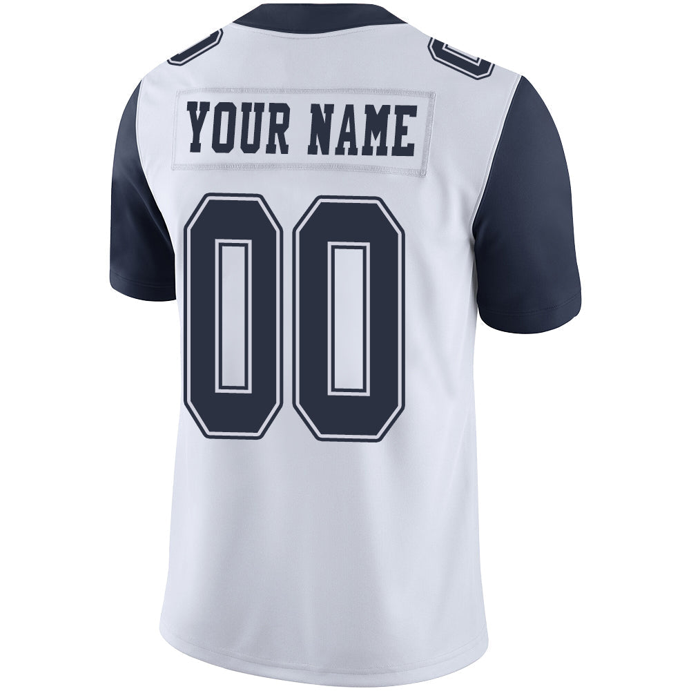 Custom D.Cowboys Stitched American Football Jerseys Personalize Birthday Gifts White Jersey view 3