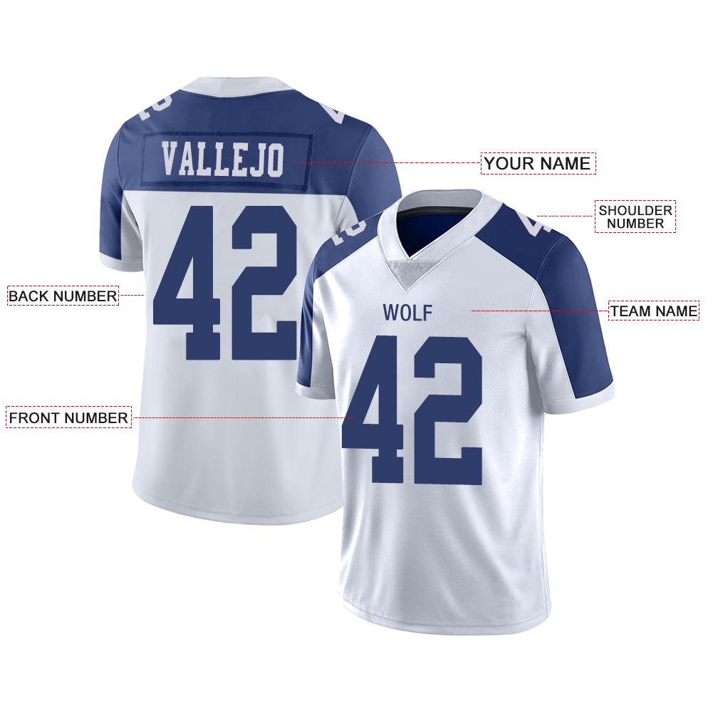 Custom D.Cowboys American Men's Youth And Women  Stitched White Personalize Birthday Gifts Jerseys Football Jerseys view 2