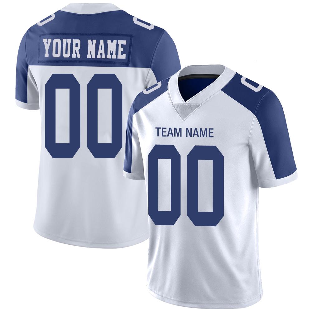 Custom D.Cowboys American Men's Youth And Women  Stitched White Personalize Birthday Gifts Jerseys Football Jerseys - Main View