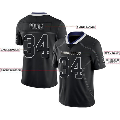 Custom D.Cowboys American Men's Youth And Women Stitched Black Football Jerseys Personalize Birthday Gifts Jerseys view 2