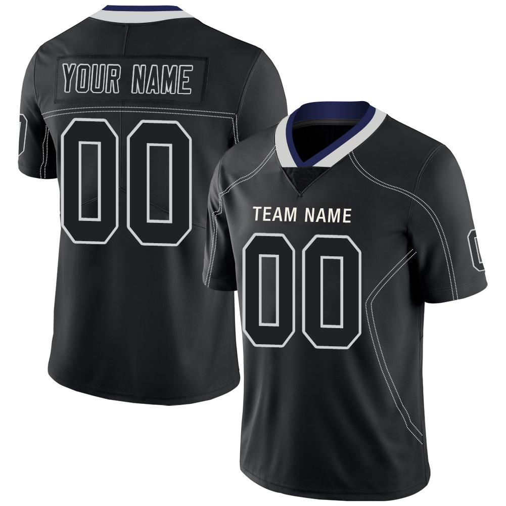 Custom D.Cowboys American Men's Youth And Women Stitched Black Football Jerseys Personalize Birthday Gifts Jerseys - Main View