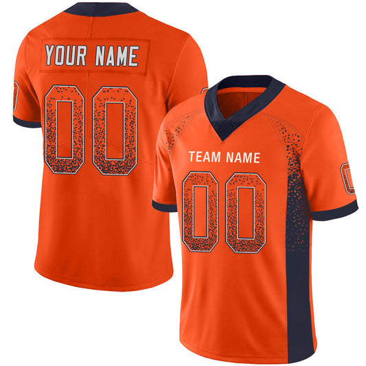 Custom D.Broncos Stitched American Football Jerseys Personalize Birthday Gifts Orange Jersey - Main View