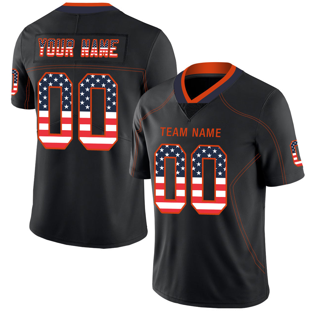 Custom D.Broncos Stitched American Football Jerseys Personalize Birthday Gifts Black Jersey - Main View