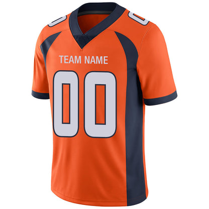 Custom D.Broncos Stitched American Football Jerseys Personalize Birthday Gifts Orange Jersey view 4