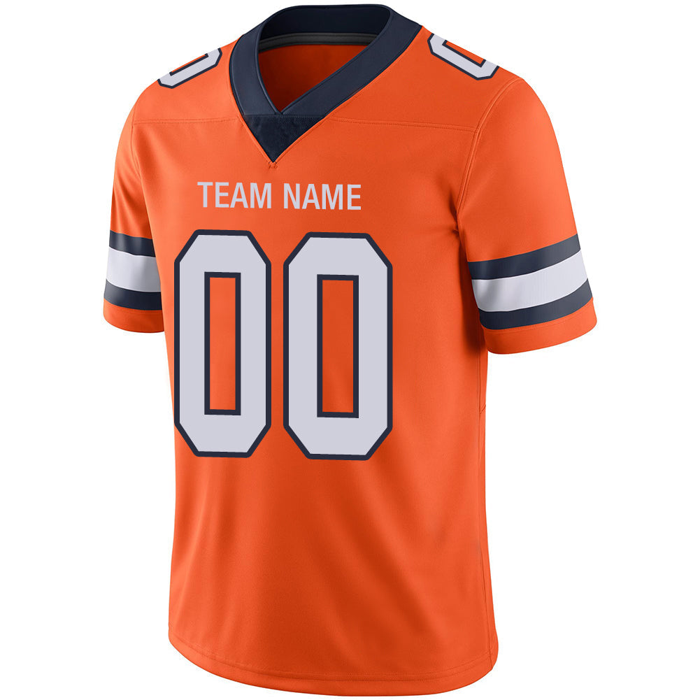 Custom D.Broncos Stitched American Football Jerseys Personalize Birthday Gifts Orange Jersey view 4