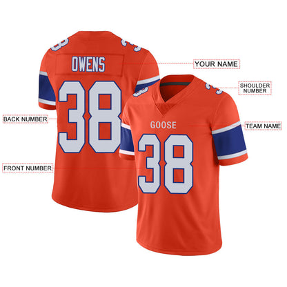 Custom D.Broncos Stitched American Football Jerseys Orange Personalize Birthday Gifts  Jersey view 2