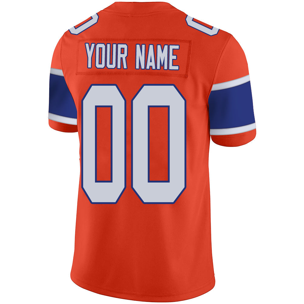 Custom D.Broncos Stitched American Football Jerseys Orange Personalize Birthday Gifts  Jersey view 3