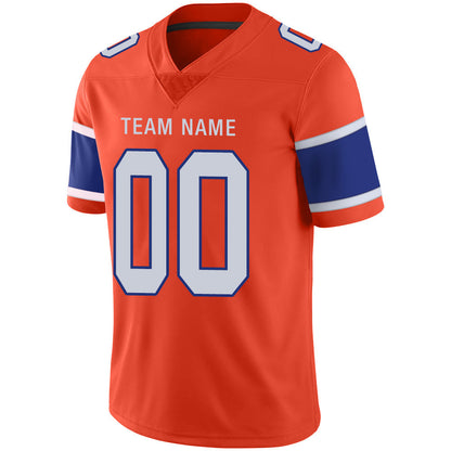 Custom D.Broncos Stitched American Football Jerseys Orange Personalize Birthday Gifts  Jersey view 4
