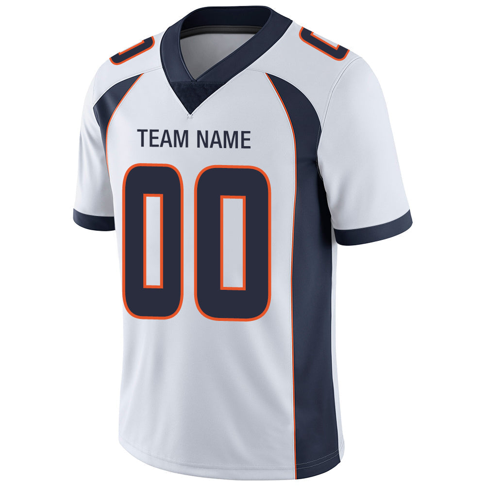 Custom D.Broncos Stitched American Jerseys Personalize Birthday Gifts White Football Jersey view 4