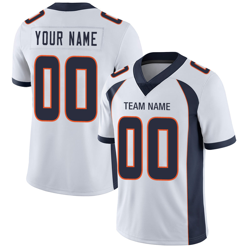 Custom D.Broncos Stitched American Jerseys Personalize Birthday Gifts White Football Jersey - Main View