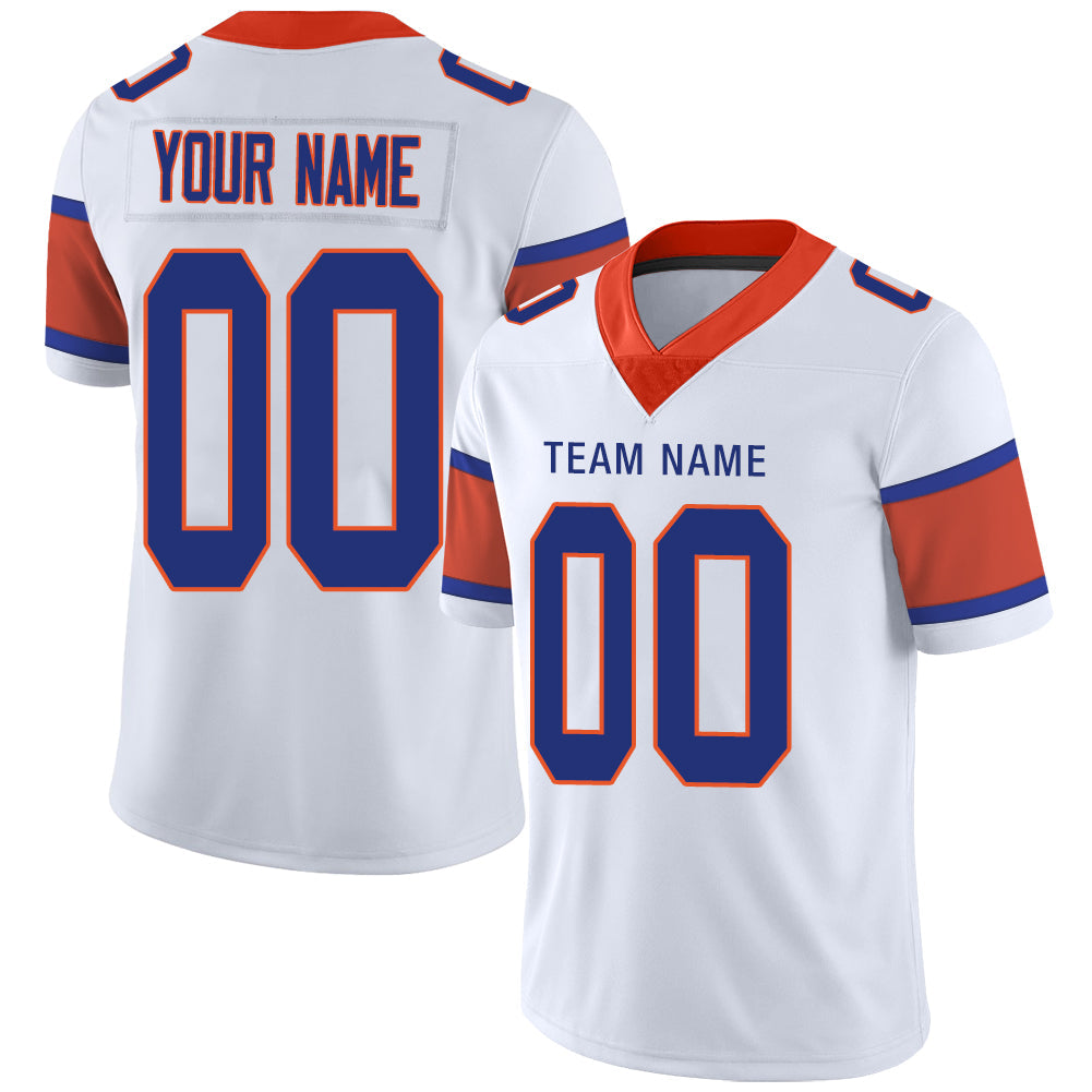 Custom D.Broncos Stitched American Football Jerseys Personalize Birthday Gifts White Jersey - Main View