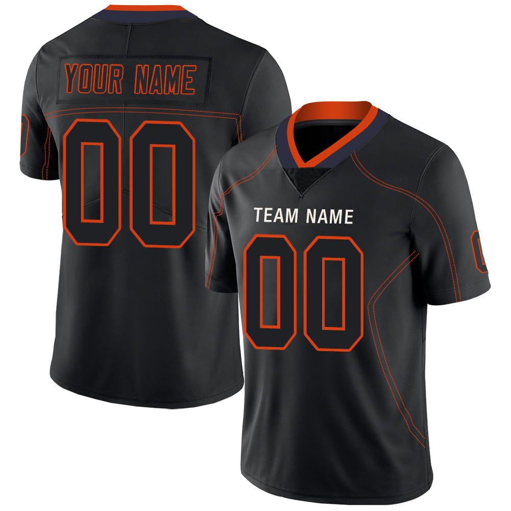 Custom D.Broncos Stitched American Football Jerseys Personalize Birthday Gifts Black Jersey - Main View