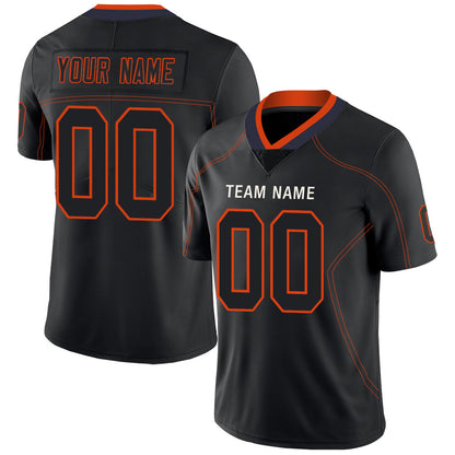 Custom D.Broncos Stitched American Football Jerseys Personalize Birthday Gifts Black Jersey - Main View