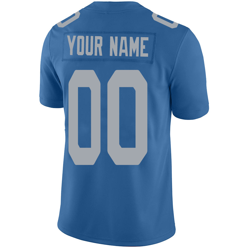 Custom D.Lions Stitched American Football Jerseys Personalize Birthday Gifts Blue Jersey view 3