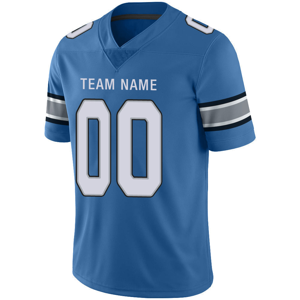 Custom D.Lions  Stitched American Jerseys Personalize Birthday Gifts Blue Football Jersey view 4