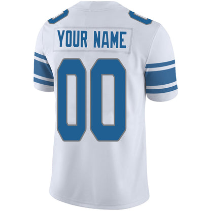 Custom D.Lions Stitched American Football Jerseys Personalize Birthday Gifts White Jersey view 3