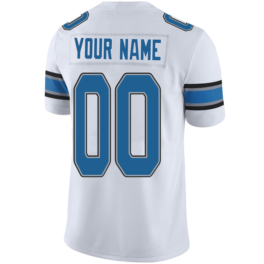 Custom D.Lions Stitched American Football Jerseys Personalize Birthday Gifts White Jersey view 3