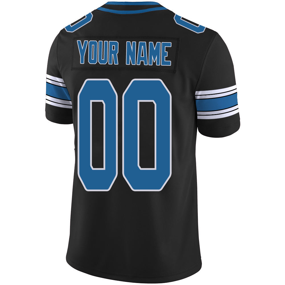 Custom D.Lions Stitched American Football Jerseys Personalize Birthday Gifts Black Jersey view 3
