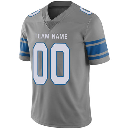 Custom D.Lions Stitched American Football Jerseys Personalize Birthday Gifts Grey Jersey view 4