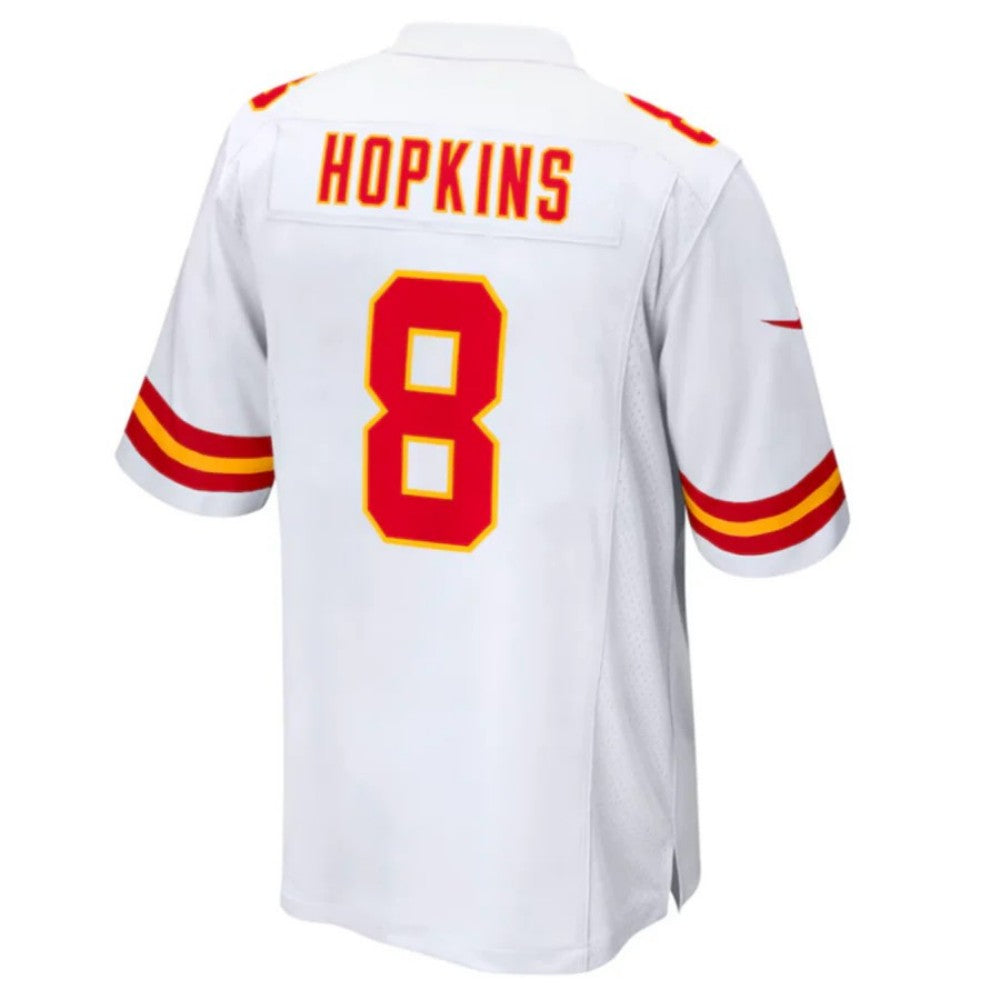 KC.Chiefs #8 DeAndre Hopkins White Game Player Jersey Stitched American Football Jerseys - Main View