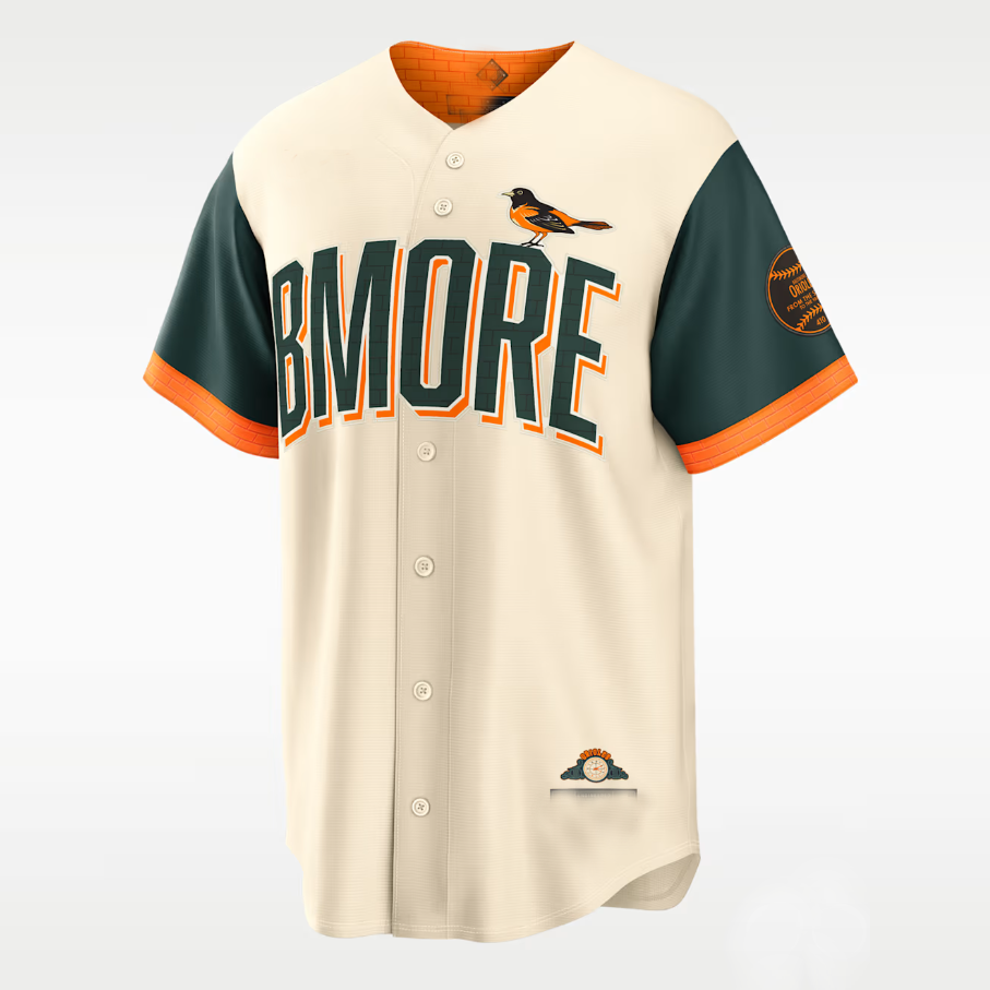 Custom Baltimore Orioles Natural 2026 City Connect Stadium Baseball Jersey - Main View