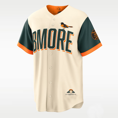 Custom Baltimore Orioles Natural 2026 City Connect Stadium Baseball Jersey - Main View