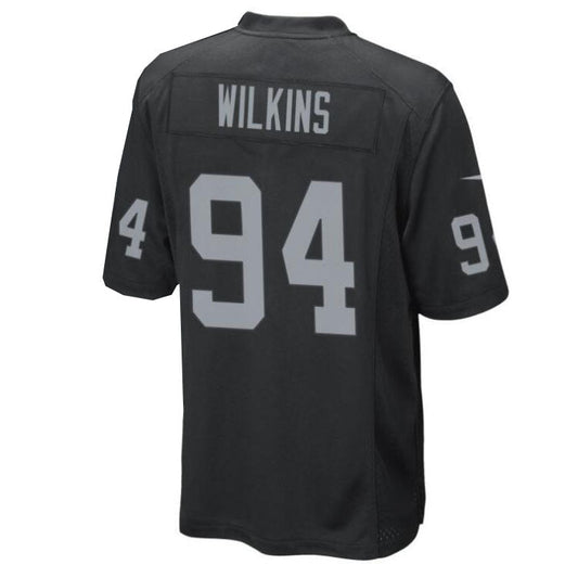 L.Raiders #94 Christian Wilkins Black Retired Team Player Jersey Stitched American Football Jerseys - Main View