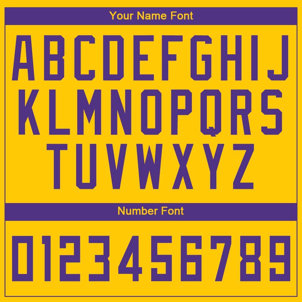Custom Gold Purple V-Neck Basketball Jersey view 3