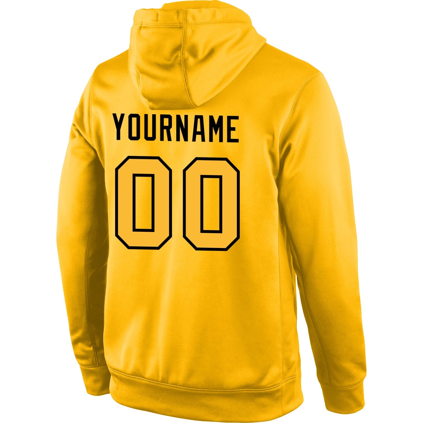 Custom Stitched Gold Gold-Black Sports Pullover Sweatshirt Hoodie view 3