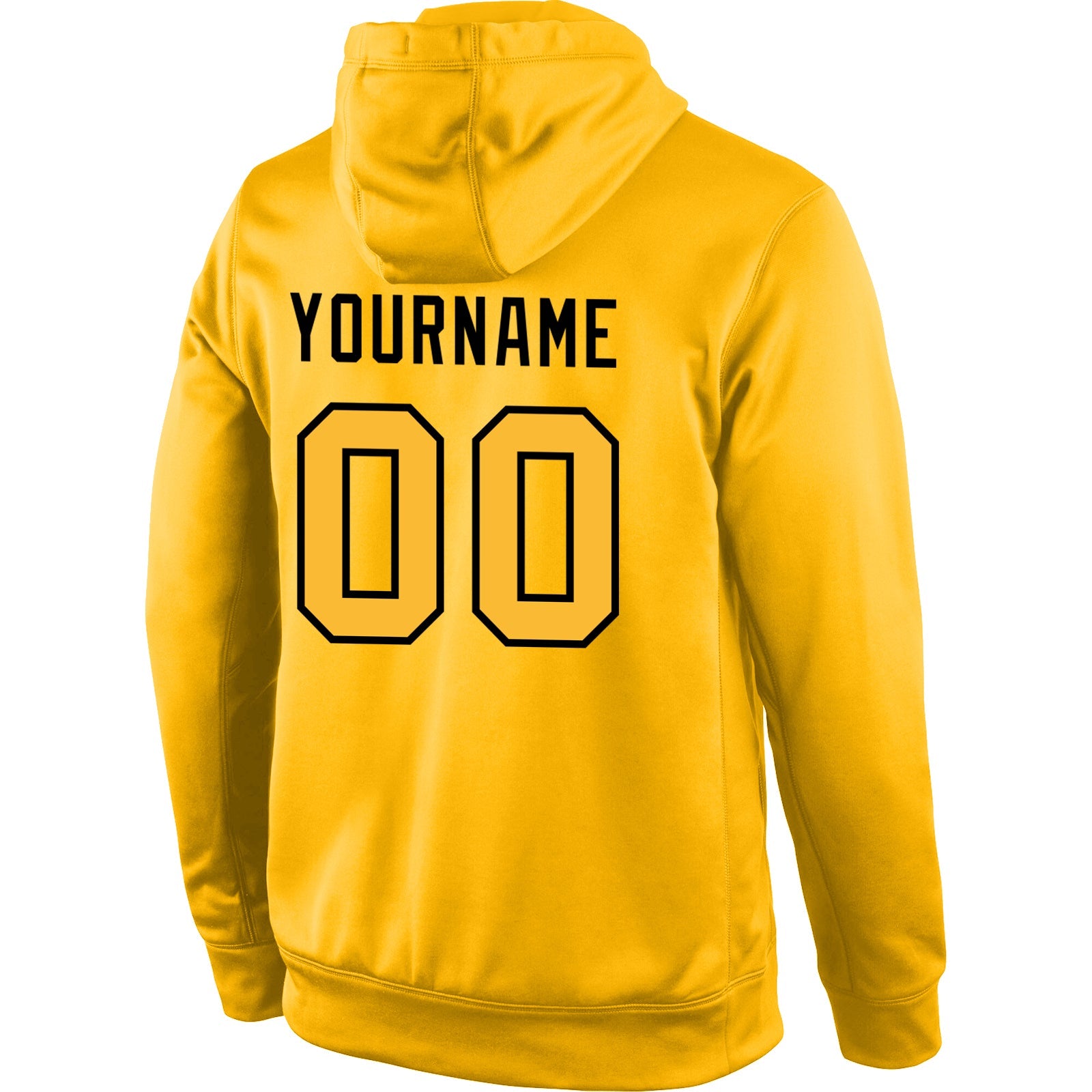 Custom Stitched Gold Gold-Black Sports Pullover Sweatshirt Hoodie view 3