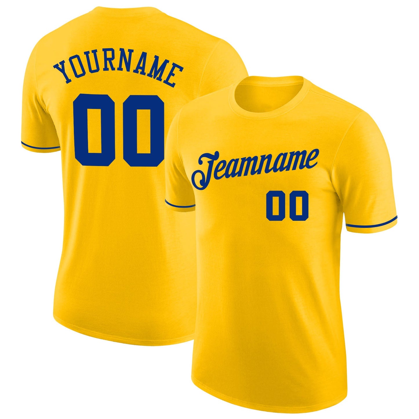 Custom Gold Royal Performance T-Shirt - Main View