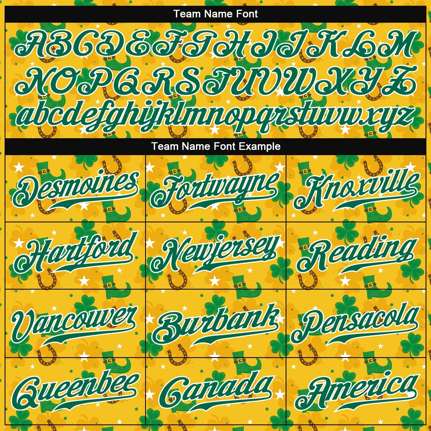 Custom Gold Kelly Green-White 3D Pattern Design Authentic St. Patrick's Day Baseball Jersey view 4