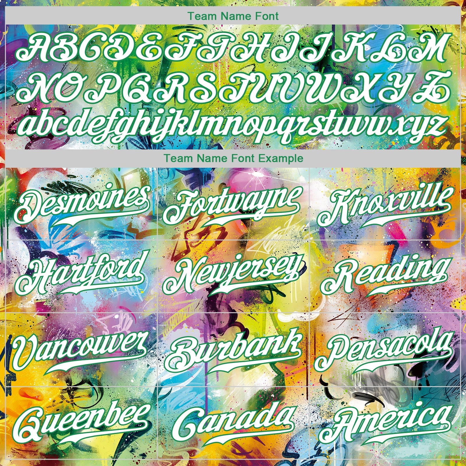 Custom Stitched Graffiti Pattern White-Kelly Green 3D Sports Pullover Sweatshirt Hoodie view 5