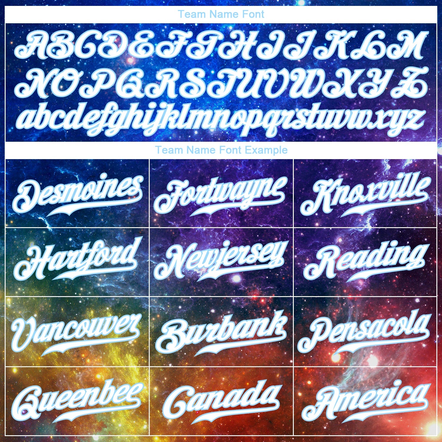 Custom Galactic White-Light Blue 3D Authentic Baseball Jersey view 5