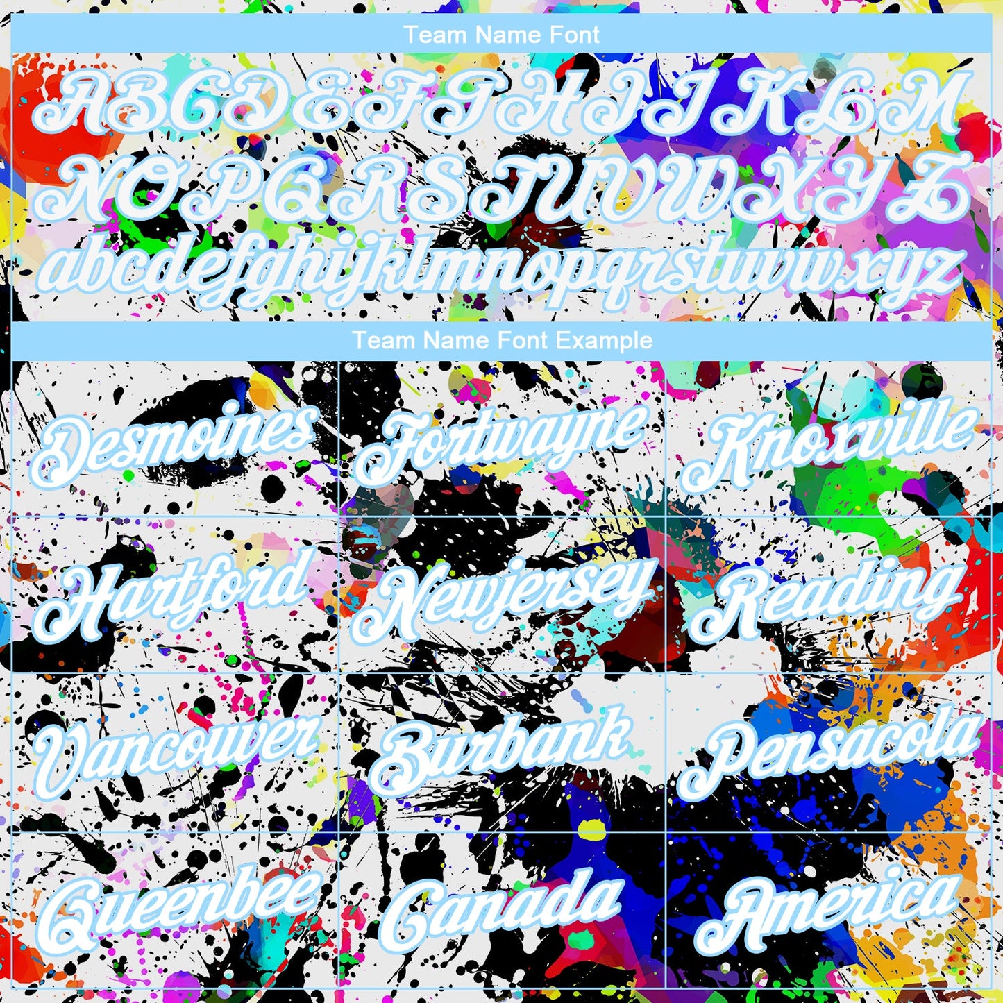 Custom Stitched Splashes Graffiti Pattern White-Light Blue 3D Sports Pullover Sweatshirt Hoodie view 5