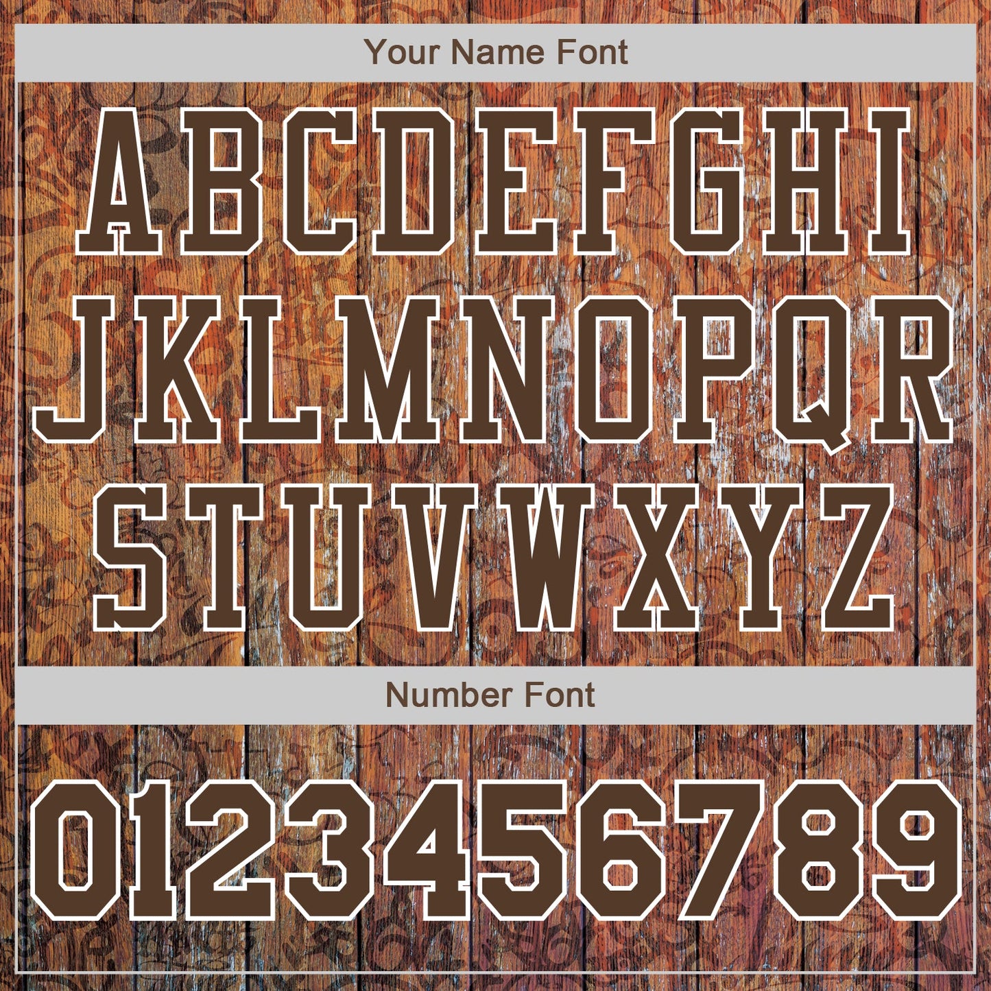 Custom Graffiti Pattern Brown-White 3D Wood Authentic Baseball Jersey view 5