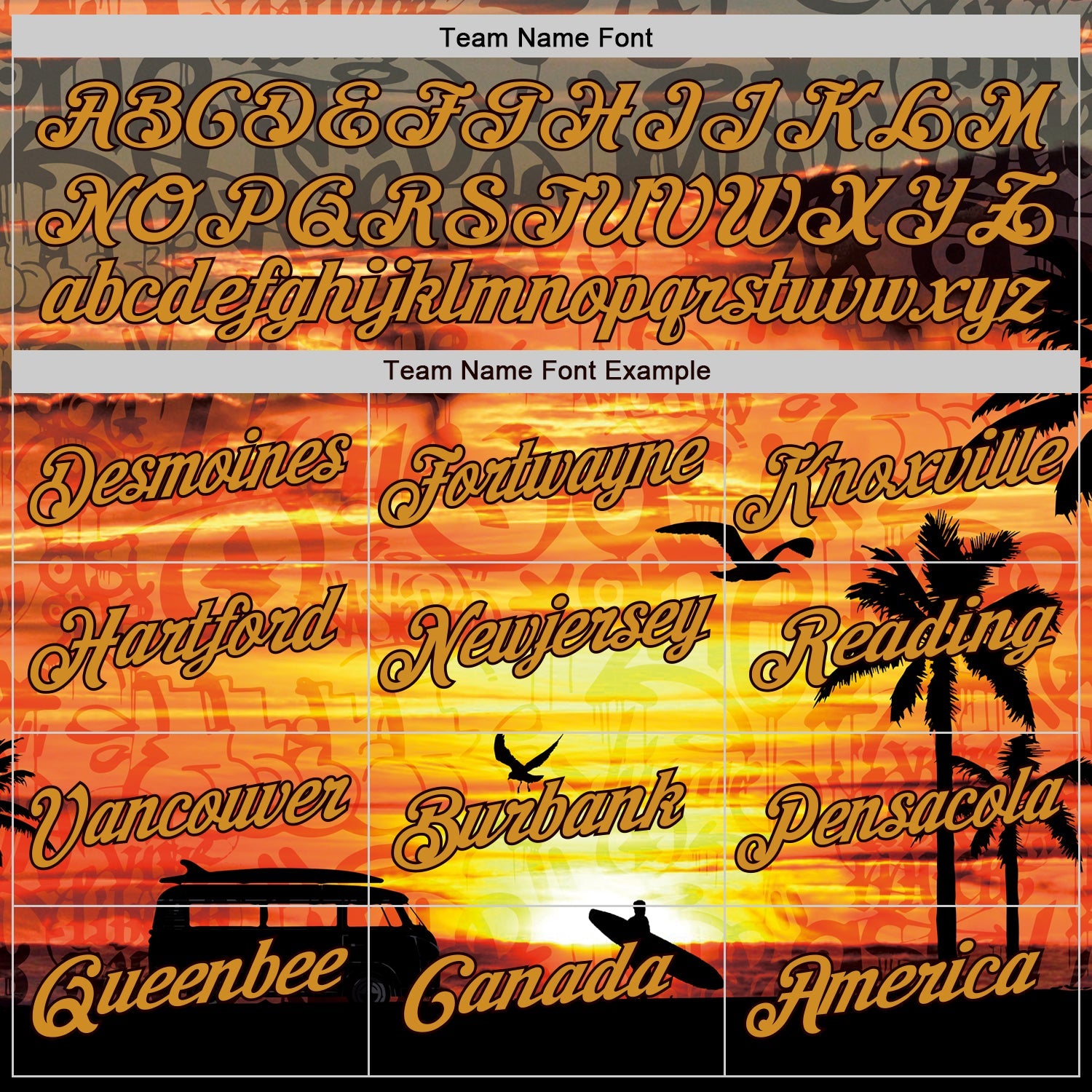 Custom Graffiti Pattern Gold-Brown 3D Beach Authentic Baseball Jersey view 4