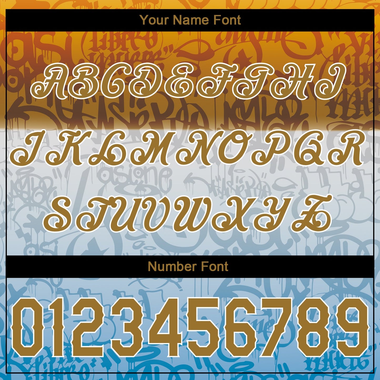 Custom Graffiti Pattern Gold-White 3D Chicano Authentic Baseball Jersey view 5