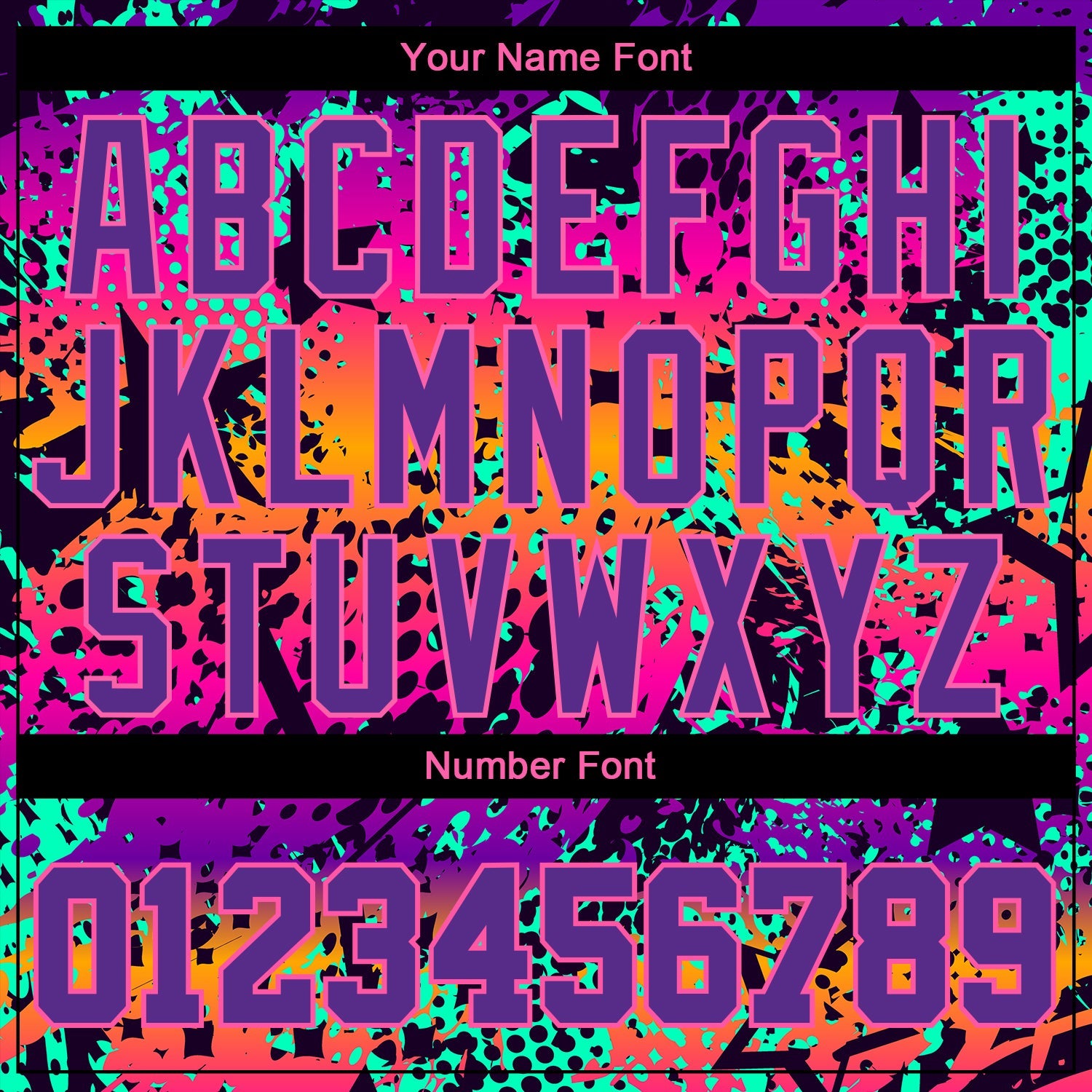 Custom Stitched Graffiti Pattern Purple-Pink 3D Sports Pullover Sweatshirt Hoodie view 6