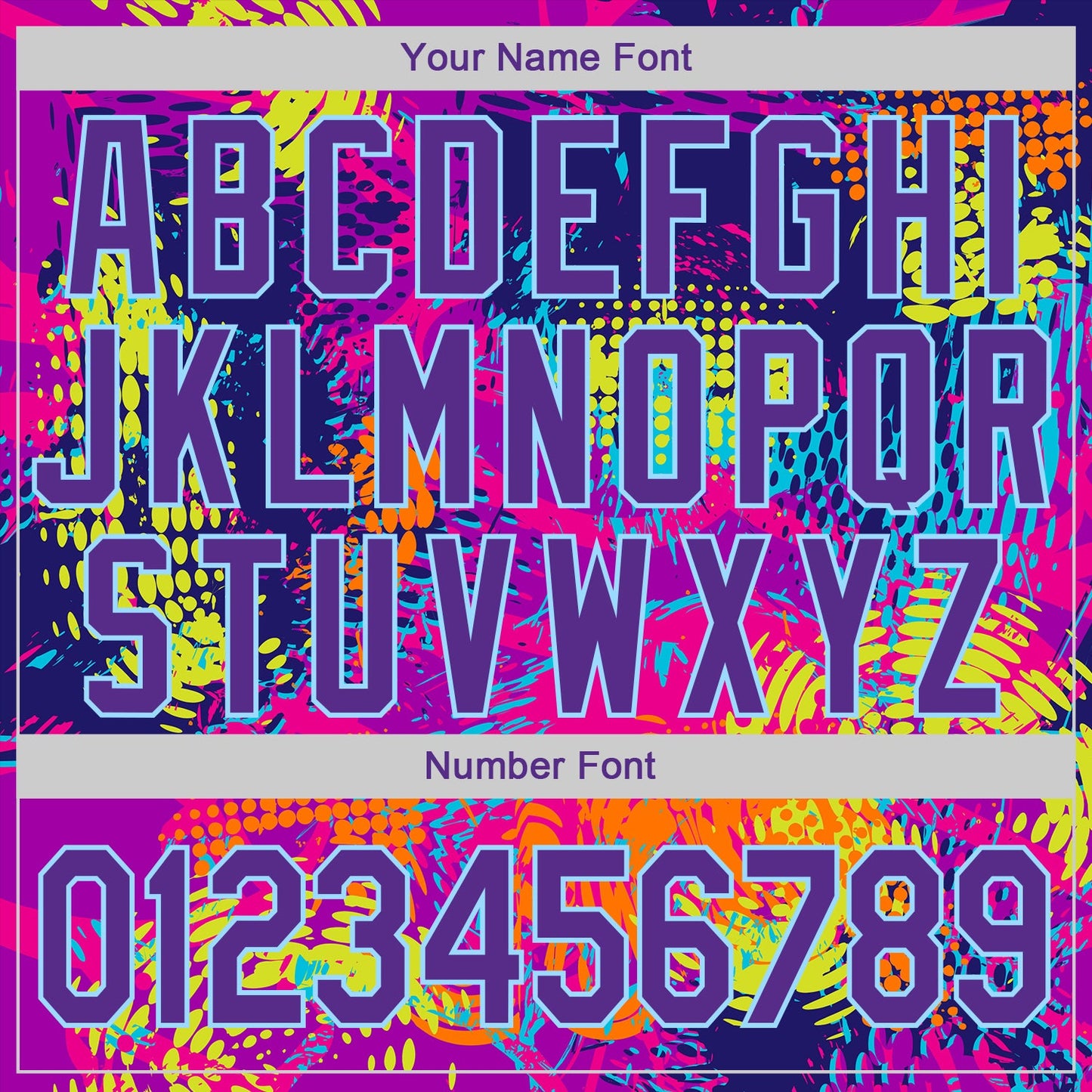 Custom Stitched Graffiti Pattern Purple-Light Blue 3D Sports Pullover Sweatshirt Hoodie view 6
