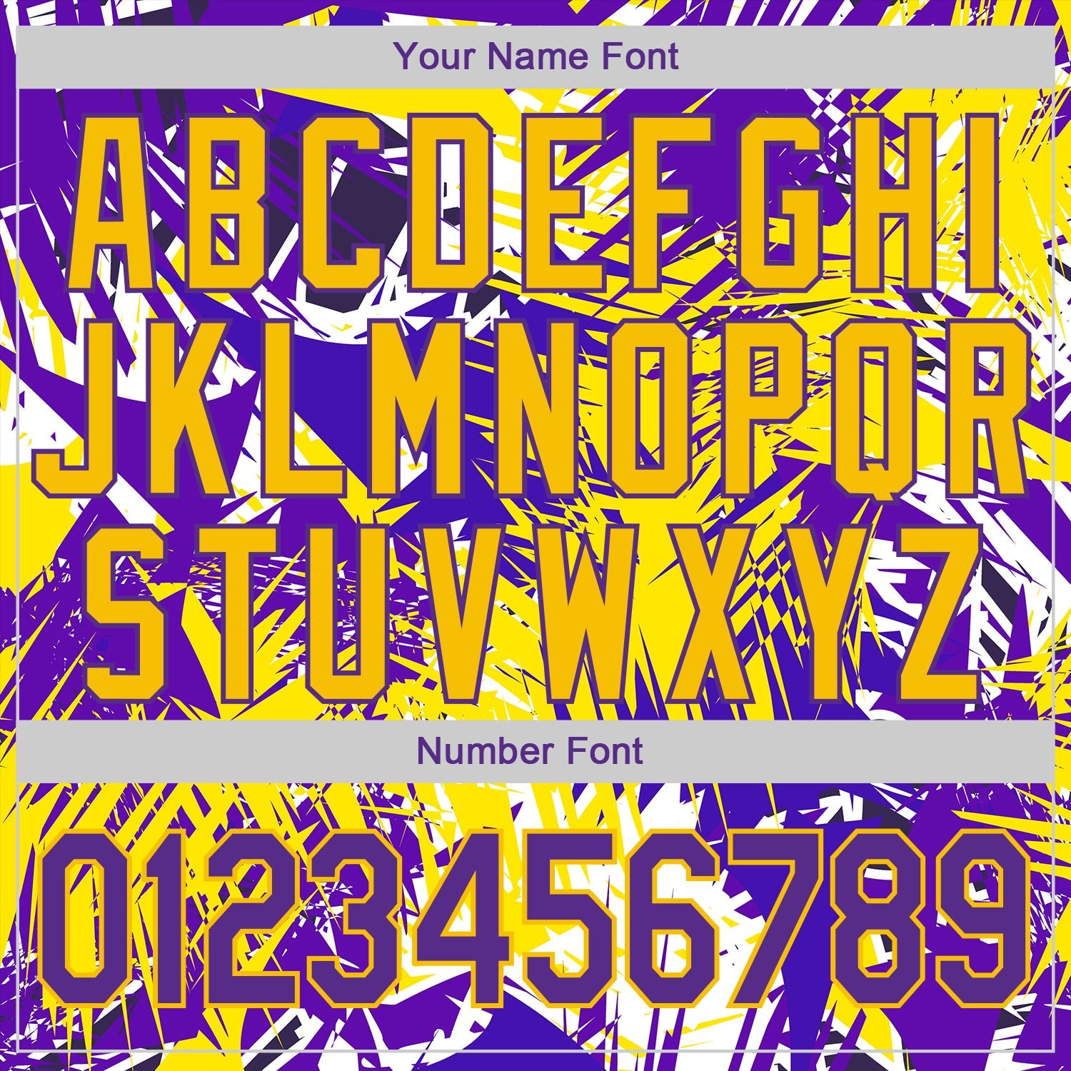 Custom Stitched Graffiti Pattern Purple-Gold 3D Sports Pullover Sweatshirt Hoodie view 6