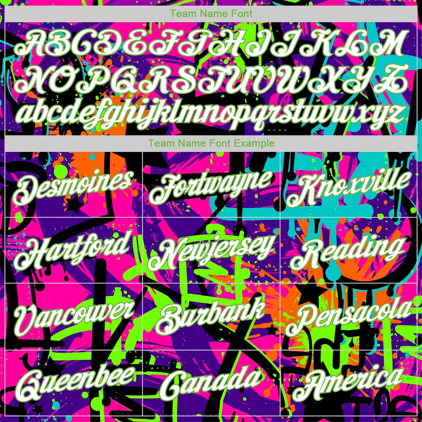 Custom Stitched Graffiti Pattern Neon Green-White 3D Sports Pullover Sweatshirt Hoodie view 6