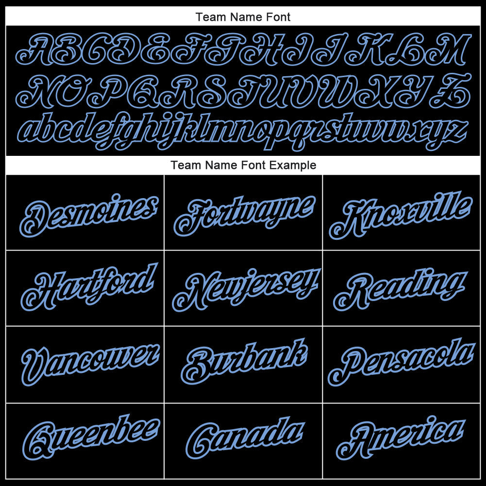 Custom Graffiti Pattern Black-Light Blue 3D Performance T-Shirt view 3