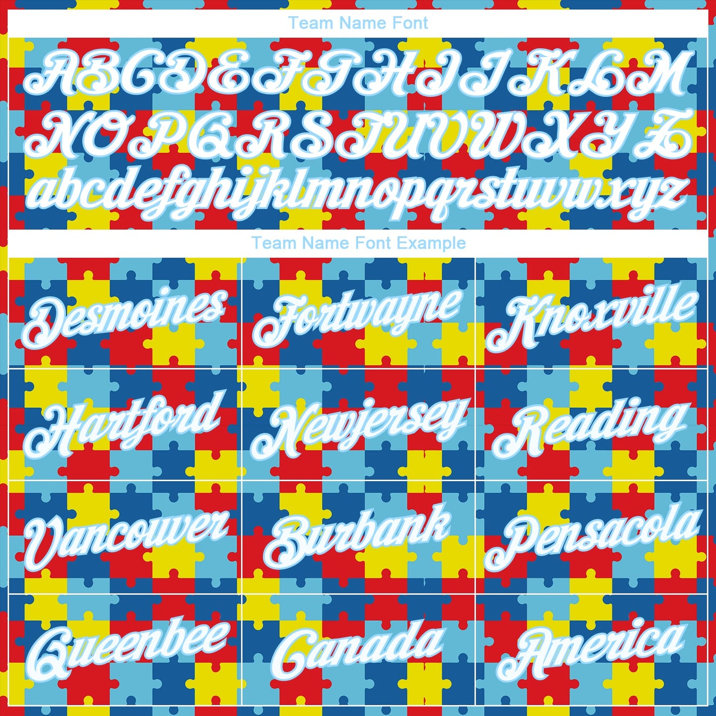 Custom Autism Supporter Awareness Puzzle Pieces Light Blue-White 3D Performance T-Shirt view 4