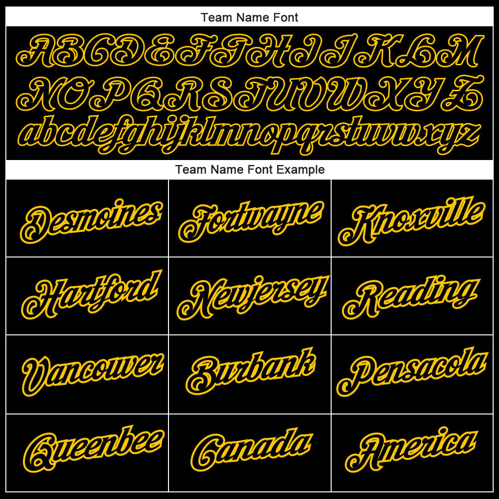 Custom Graffiti Pattern Black-Gold 3D Performance T-Shirt view 3