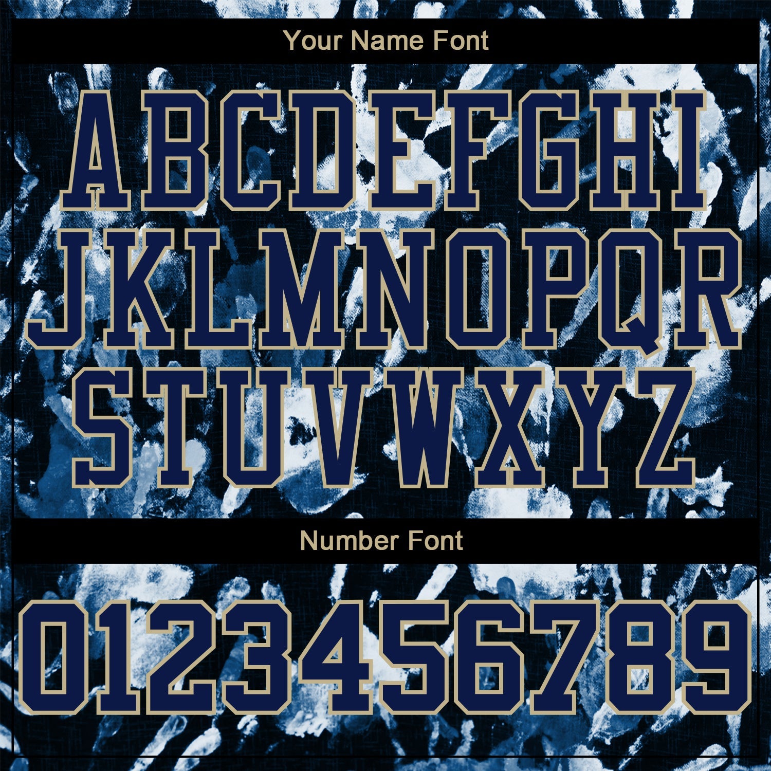 Custom Stitched Graffiti Pattern Navy-Vegas Gold 3D Sports Pullover Sweatshirt Hoodie view 4