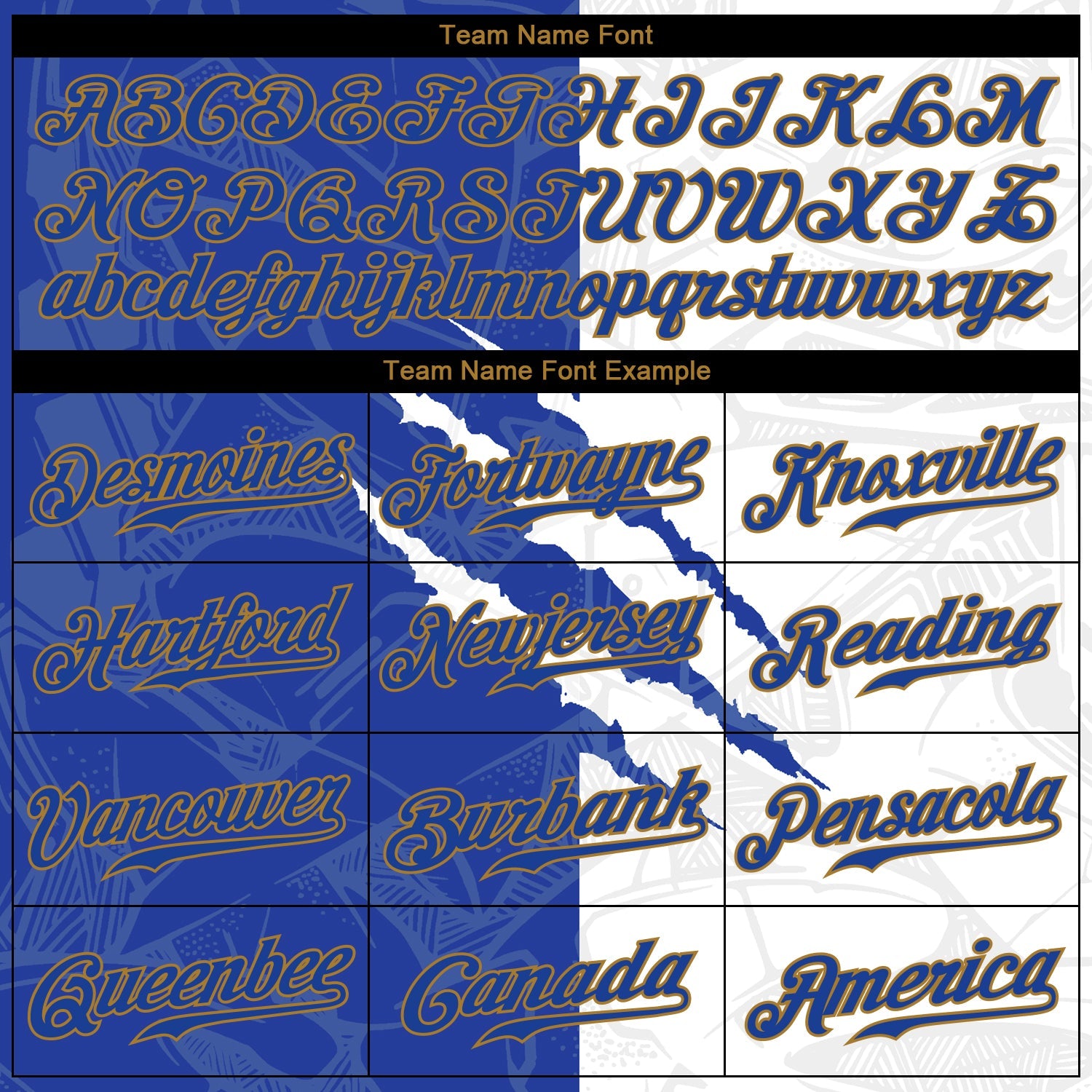 Custom Graffiti Pattern Royal-Old Gold 3D Authentic Baseball Jersey view 4